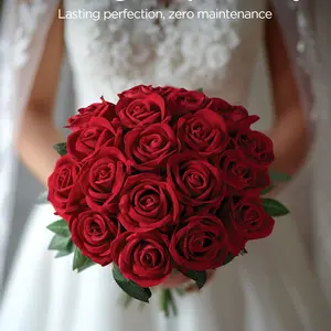 50 high simulated long branch Decorative roses restore the real flower pattern to create a romantic American wedding ceremony that will last forever. The long pole flower material is suitable for all scenes of wedding arches/aisles/dining tables