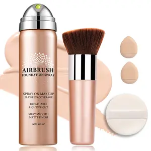 QIUFSSE Magic Minerals Airbrush Foundation Full Coverage,Airbrush Flawless Setting Spray Foundation for Mature Skin,Moisturizing Foundation Makeup for Mist Finish Hydrate Hydrating concealer