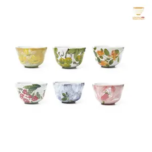 Hand-Painted Floral Noodle Bowl (Random) B002 | Artisan Glazed Tableware for Everyday Dining