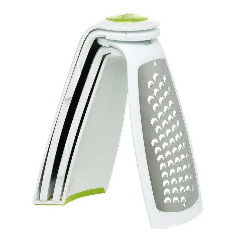 Sturdy Steel Collapsible Grater for Home Use Kitchen Gadgets 24.5x11x8cm Durable Versatile Cheese Vegetable Fruit Grater Green Red