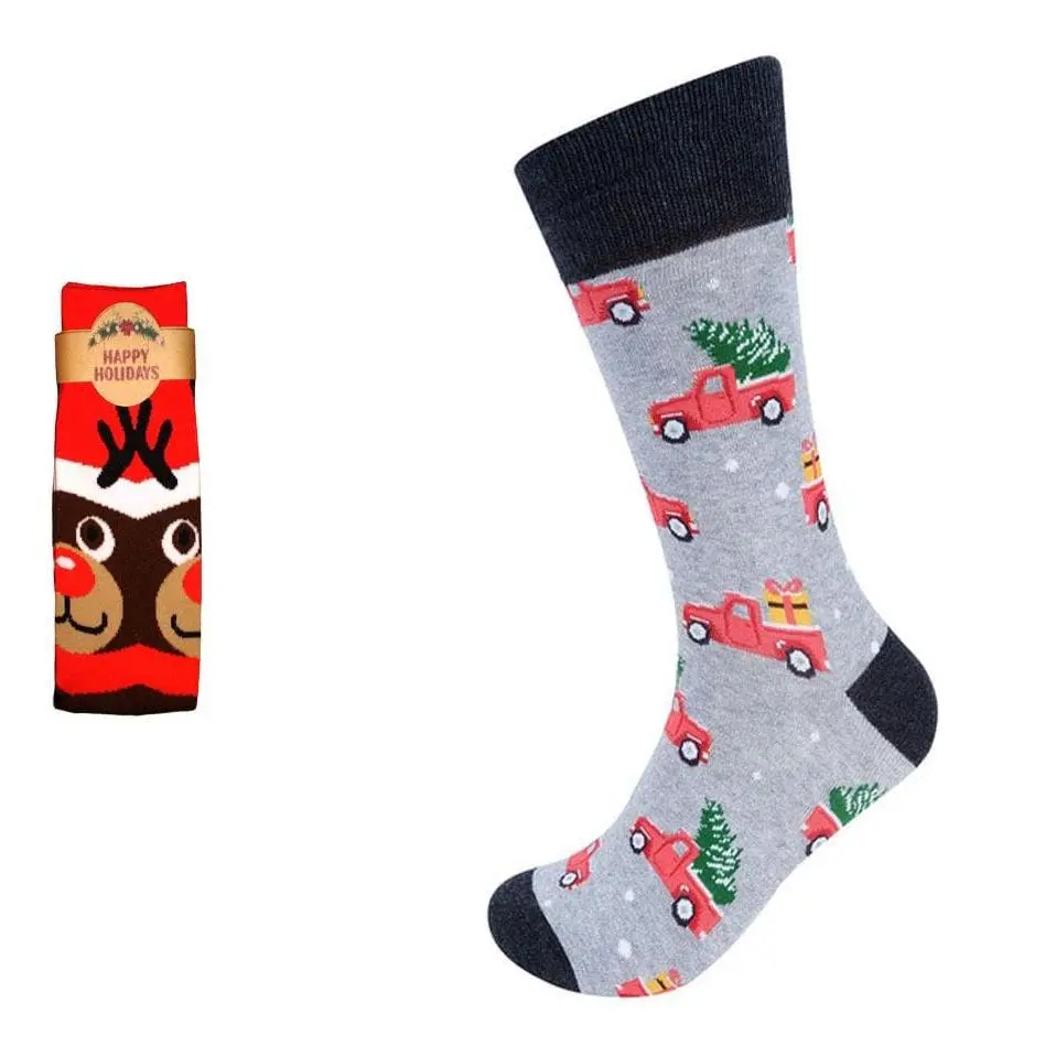 Men's Christmas Truck Socks / Novelty Christmas Socks  / Holiday Gift / Santa Socks / Christmas Gift / Stocking Stuffer / Christmas Socks Menswear Argyle Dress Casual Formal
