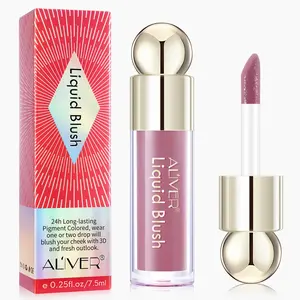 Aliver Liquid Blush, Natural-Looking Matte Finish Makeup, Lightweight Highlighter Moisturizer Hydrating Moisture Moisturizing