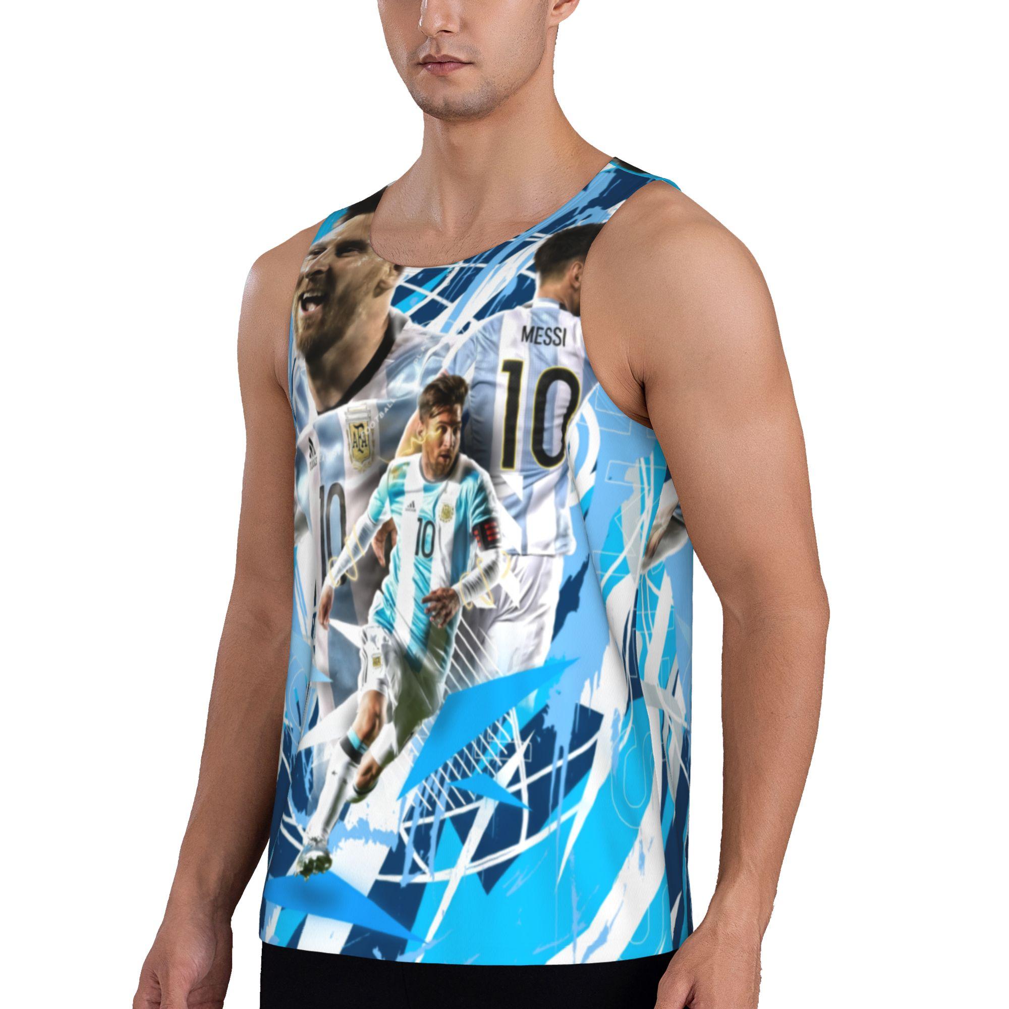 ionel Messi Argentina AFA World Cup Champion Casual Sleeveless Shirt