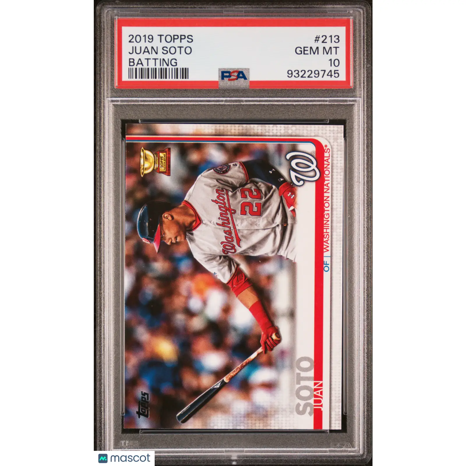 Juan Soto PSA 2019 Topps Batting #213 10 93229745