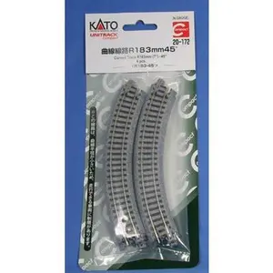 Kato 20-172 N Unitrack 7" (183mm) Radius Curve 45 Degree (4 Pieces)
