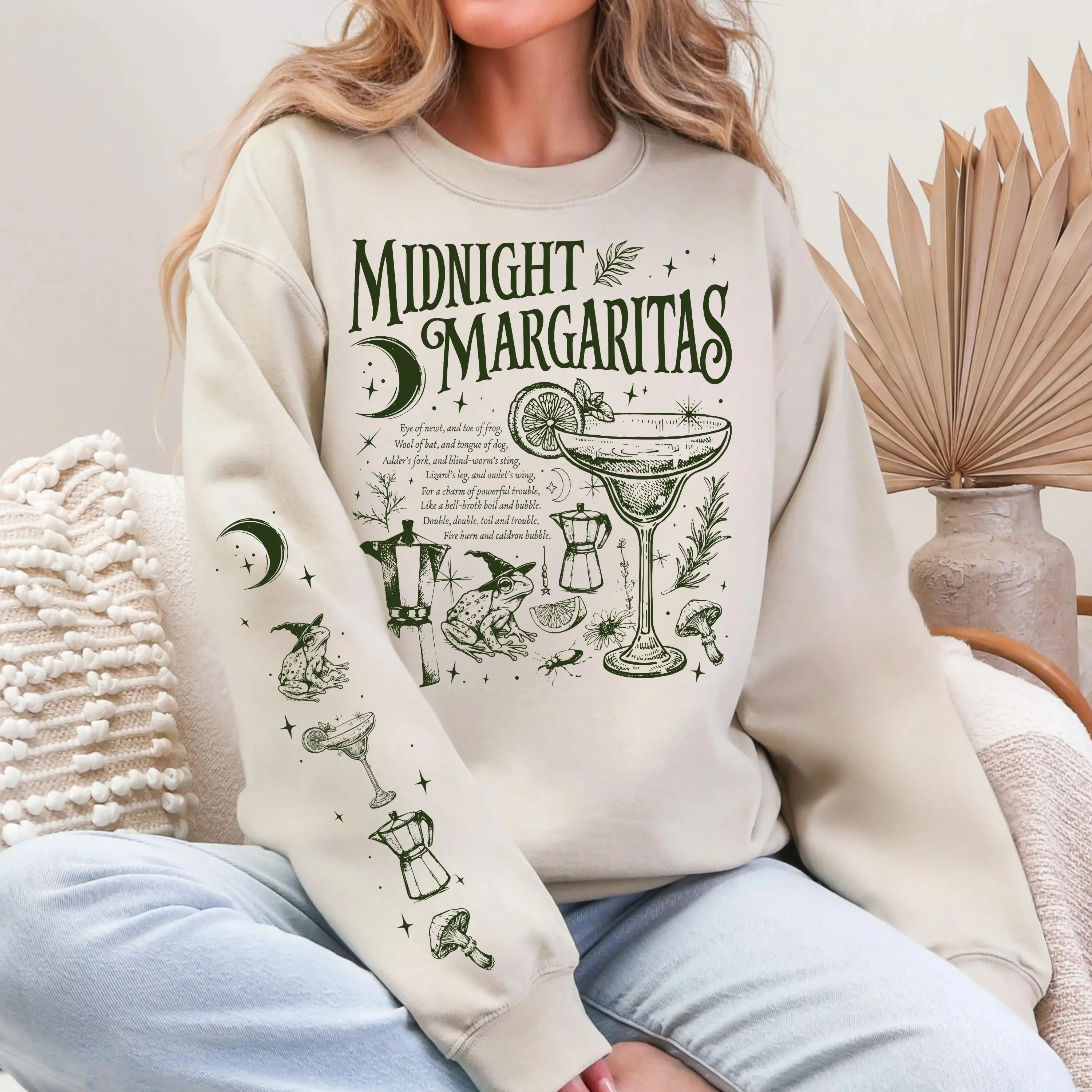 Vintage Midnight Margaritas Sleeve Sweatshirt, Practical Magic Movie 2 Sweatshirt, Salt Rosemary Lavender Love Tee, Halloween Gift