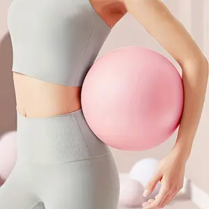 Small Exercise Ball, Mini Pilates Ball with a Inflatable Tube, No Slip Resistant Mini Yoga Ball for Stability, Fitness, Stretching & Core Strength Workout at Home Gym, for Gymnastics, Ballet and Fitness