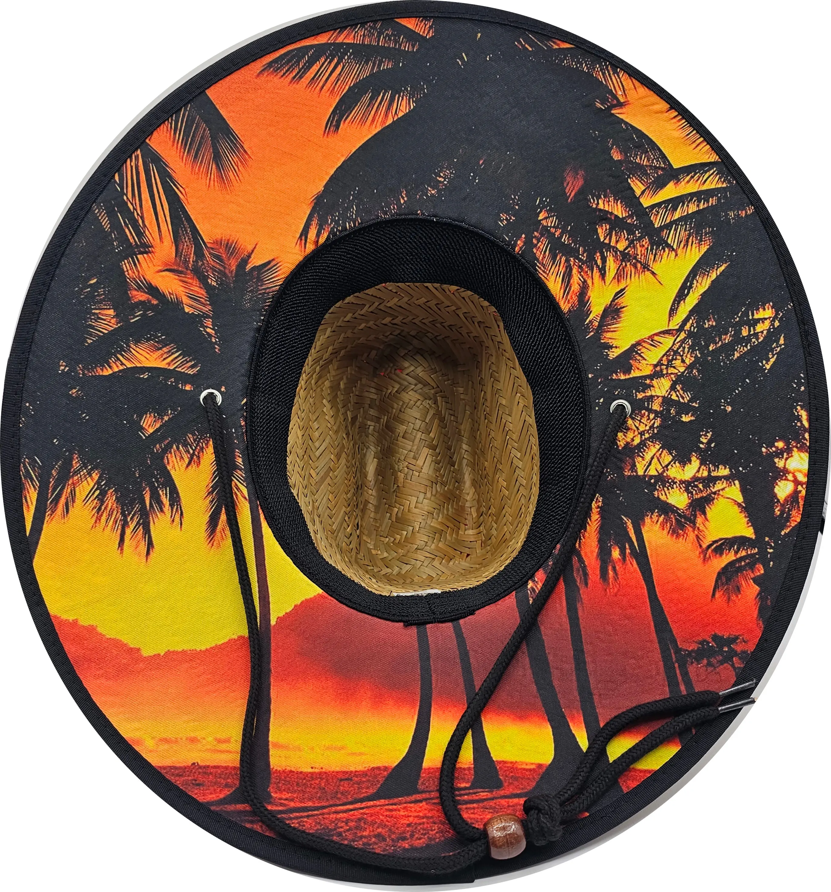 JB84339 Sunset underbrim straw hat