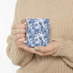 [Sale off up to 50%] Golden doodle French Blue Toile de Jouy Mug, Golden doodle Mugs, Golden doodle gift, Doodle mama Gift, Doodle Mom, 11oz & 15oz ceramic mug