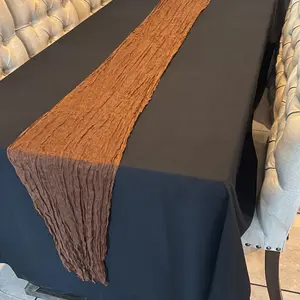 6/10/15/24 Pack Cheesecloth Table Runner 17 x 108 Inch Gauze Table Runner Fall Thanksgiving Boho Rustic Farmhouse Fabric Semi Sheer Cheese Cloth Table Decor Bulk for Rustic Romantic Wedding Baby Shower Party Table Holiday Decoration