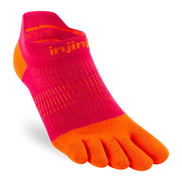 Injinji Women's Run Lightweight No-Show Ultra-Thin Cushioning in Chili