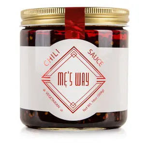ME'S WAY Extra Hot Vegetarian Chili Sauce (16oz) – Spicy Garlic Chili Oil, Ghost Pepper Sauce, Plant-Based Hot Sauce, Bold & Fiery Condiment, Perfect for Wings, BBQ, Pizza, Burgers. Made in USA