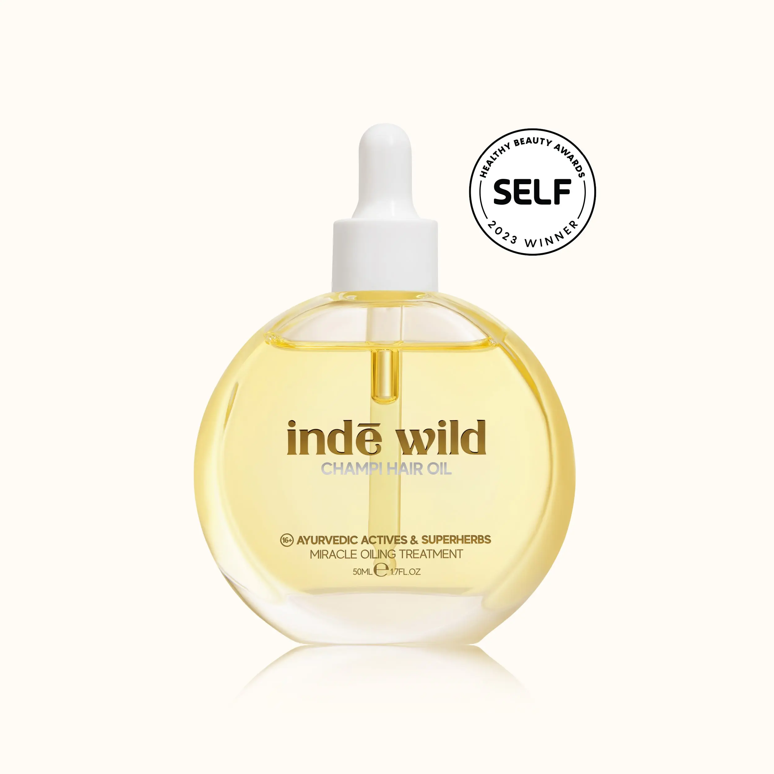 Indē Wild Champi Hair Oil | Ayurvedic Hair Growth Oil with Rosemary, Castor Oil, Bhringraj & Hibiscus | Reduces Hair Fall, Strengthens Roots, Promotes Thicker & Healthier Hair |  Natural Hair Treatment 50ml