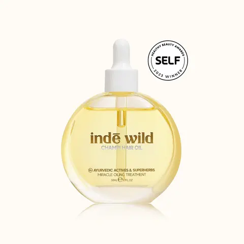 Indē Wild Champi Hair Oil | Ayurvedic Hair Growth Oil with Rosemary, Castor Oil, Bhringraj & Hibiscus | Reduces Hair Fall, Strengthens Roots, Promotes Thicker & Healthier Hair |  Natural Hair Treatment 50ml