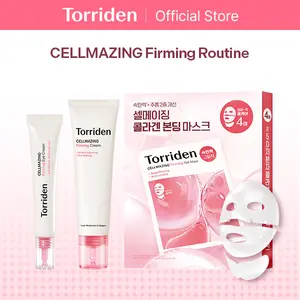 [Torriden Official] CELLMAZING Firming Routine | Smooth Wrinkles Trio Routine with Firming Cream + Firming Eye Cream + Overnight Collagen Facial & Neck Mask (4ea), Korean Skincare