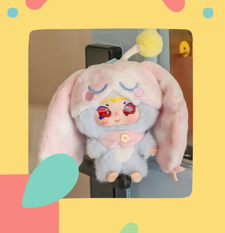 【OK】--Jiimo Gurgle Gurgle Litter Monster plush toy doll，Bunny Plush Dolls，Soft Furry Collectibles，Backpack or clothing decoration，Stuffed Animal