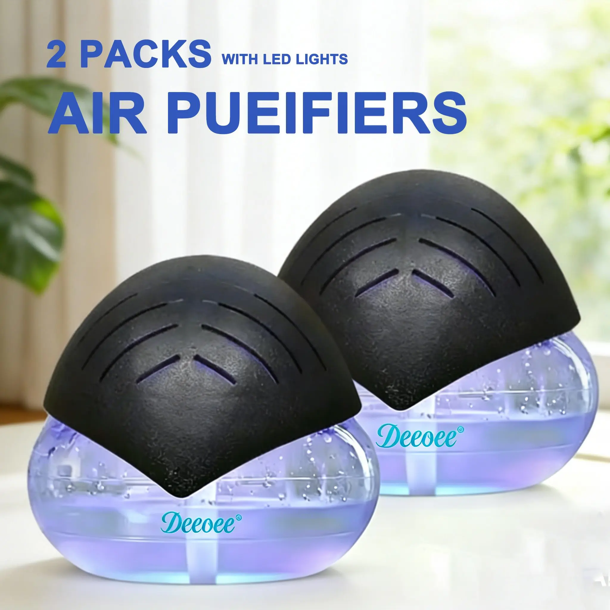Air Purifiers with LED Lights for Bedroom, Humidifier Room Appliances, Water Filter Air Purifier for Home, Aroma Diffuser with LED Lights