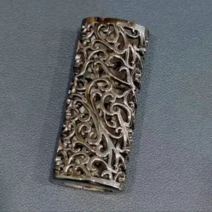 Retro Metal Lighter Case Hollow Out Design Lighters Sleeve Cover Holder For BIC J6 Gift for Smoker Accessory