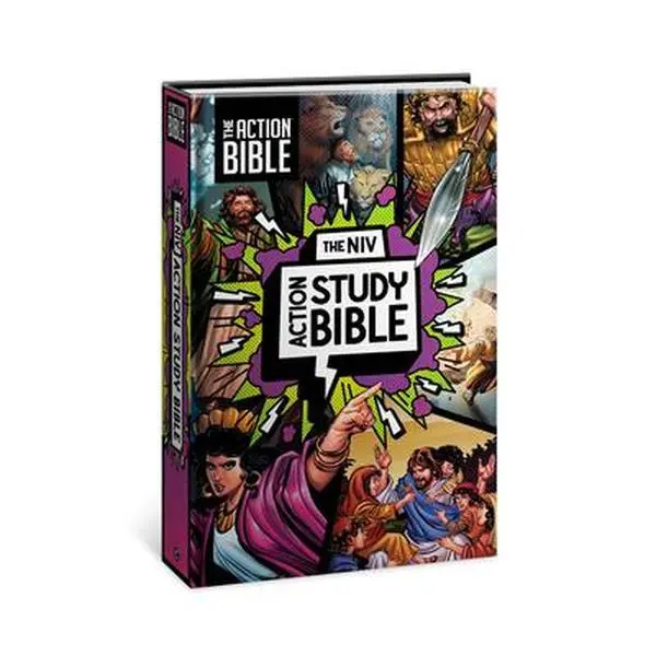 The NIV Action Study Bible, Hardcover, Full Color -- David C Cook - Bible