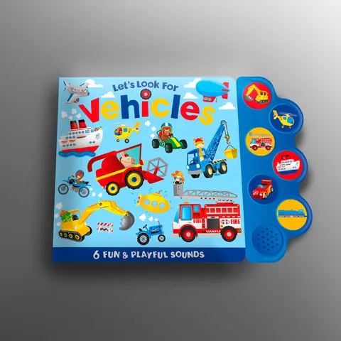 Interactive Hardbound Transportation Sound Book - 6 Engaging Sounds, Bright Illustrations, Preschool Learning Tool, Toddler Learning Activities, Early Learning, Fine Motor Skills Developer, Encourages Listening, Explores Cars, Planes, Trains & More