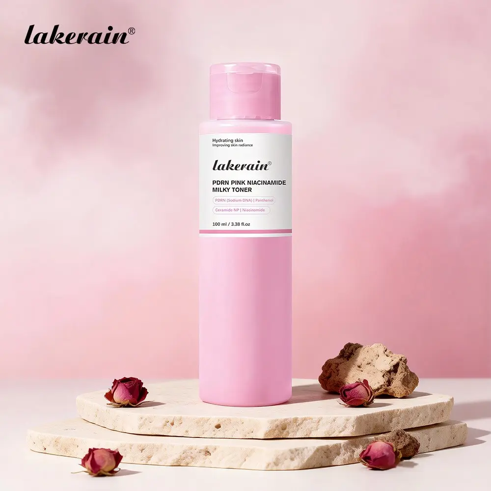 lakerain PDRN Pink Niacinamide Milky Toner, Facial Skin Care Products, Cosmetic Korean Glass Skin, Hydrating for Dewy Glow, Radiant, Evens Tone, Moisturizing Skincare, Brightening, Moisture