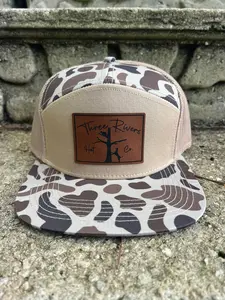 Coon Dog - “Old’s Cool” Camo Flatbill Snapback - Lost Hat Co. 7 panel