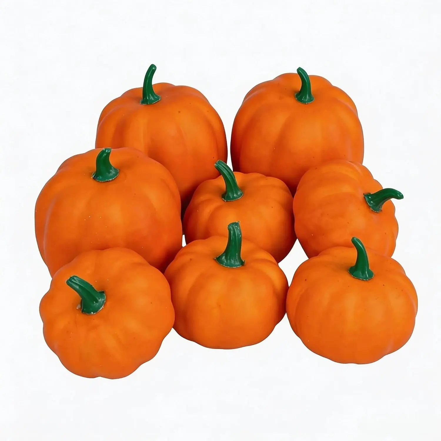 [Summer Sale Deals] 12PCS Artificial Lifelike Halloween Pumpkin Table Hearth Orange | Realistic Fake Pumpkin Decor for Fall Harvest Wedding Halloween Thanksgiving