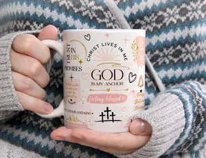 (Sale up to 55% + Freeship) God Mug, Faith Mug , Christian 11oz Mug, 15oz Mug