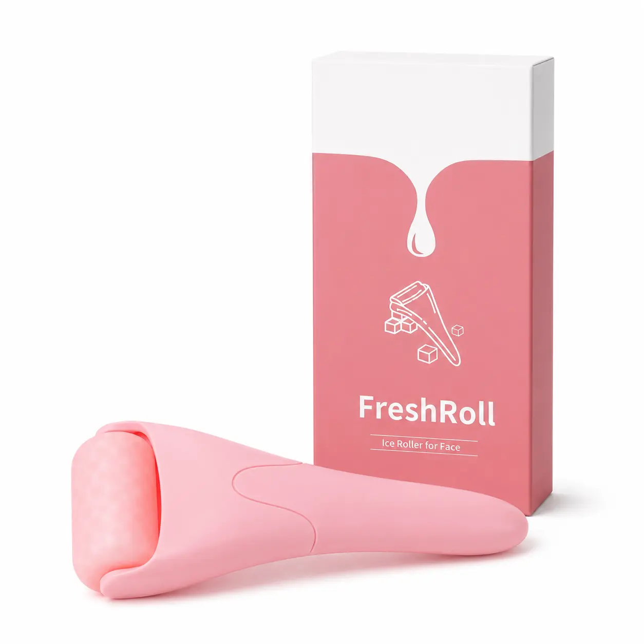 Ice Roller Skin Care Set for Face, Facial Massager Tool for Cooling & Depuffing, Self Care Gift for Women