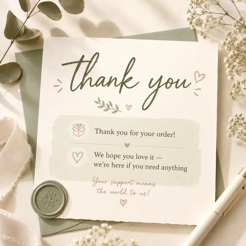 Umex Complimentary Insert Message Card - Card Design Thanks Note for Toenail Care Customers, Office Stationery Greeting Accessory