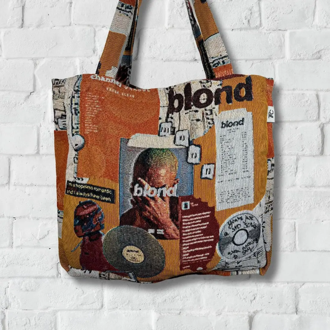 Frank Ocean Tapestry Tote Bag, Over the Shoulder Bag, Reusable Eco Everyday Carry, Music Celebrity