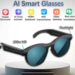 200w HD Smart Glasses with Ai Camera, Voice Calls & Translation, High-Definition Photography, Video Recording, Sunglasses