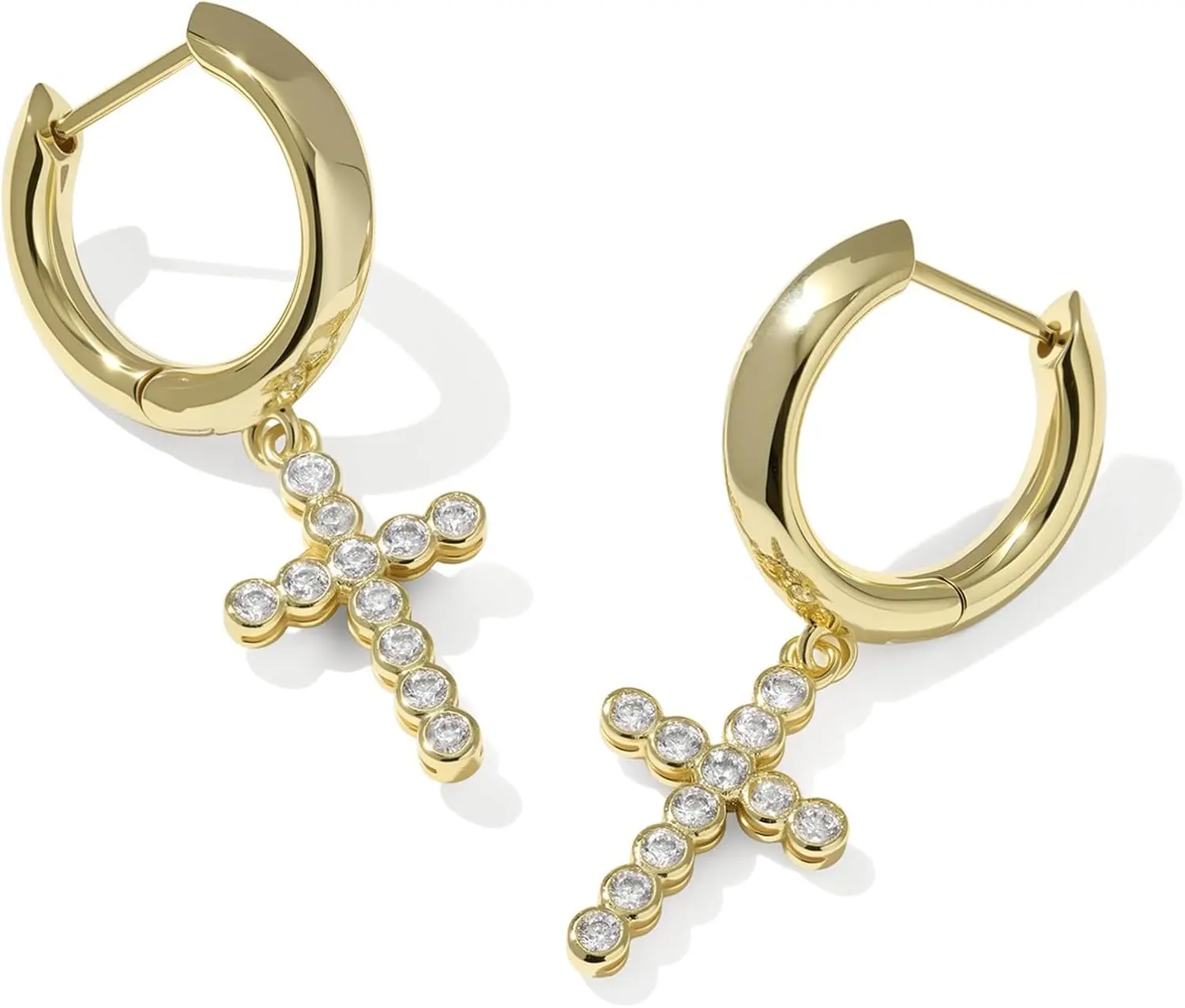 Kendra Scott Cross Crystal Huggie Earrings, Fashion Jewelry for Women