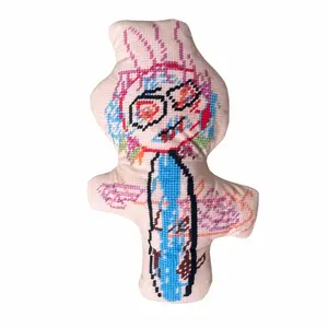Mommani Threads Velvet SWAG Funky Monster Soft Sculpted Handmade Pillow