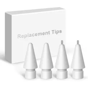 Replacement Tips for Apple Pencil 2Nd Gen/1St Gen/Usb-C/Apple Pencil Pro,No Wear Out Apple Pencil Tips,Metal Pencil Nibs for Precise Control-Pen like 0.78Mm Longer Tips for Ipad Pencil-(4 Pack) Granarbol