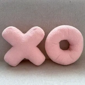 Christmas Love Xo Shaped Pillow, Throw Pillows, Ultra Soft Teddy Fleece, Wedding & Home Décor, Perfect Gift for Women & Kids