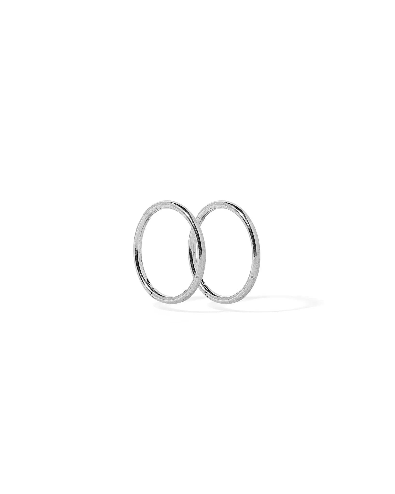 Huggie Infinity Hoop Earrings - Ava Silver 12mm