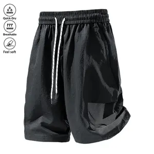 Men’s ultra-light running shorts — quick-drying, breathable thin fabric; suitable for summer sports; solid color, breathable mesh, wrinkle-resistant; ideal men’s sportswear for the gym; solid-color style—great gift for him.