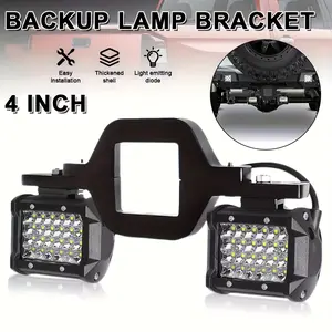 Tow Hitch Mounting Bracket 4" COMBO LED Work Light Pods Backup Reverse For Truck