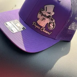 Paper Chaser Custom Made Patch- Adjustable Snap-Back Style - Available in Multiple Colors & Designs - Classic 112 to Flat Bill Flex Fit Styles