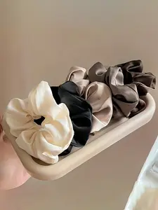 5Pcs Retro Silk Scrunchies, Luxury Satin Hair Ties for Bun, Elegant Hair Accessories for Women