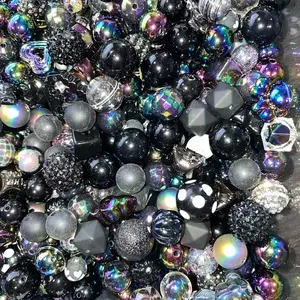 Black, White & Metallic Beads for DIY Projects - Perfect for All Your Needs