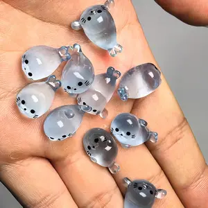 10pcs Luminous Glow in the Dark Mini Seal Resin Ornament Cute Collectible Figurines - Creative Gift for Desktop Home Decoration - Random Shaped, Cute Cartoon Glowing Marine Animal Model