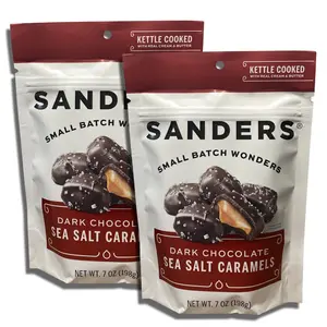 Sanders Small Batch Dark Chocolate Sea Salt Caramels 7 Oz, 2 Packs