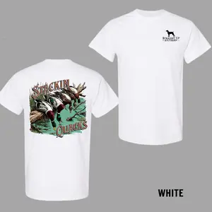 [100% Cotton] Unisex🦆💥Straight Up Southern T-Shirt, Stackin' Quacks Hunting Design, River Duck Graphic with Slogan, Trendy T-Shirts, Casual Cotton Top, Outdoor Style, Fits
