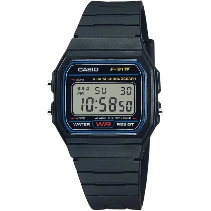 Casio Black Digital Mens Watch F-91W-1DG