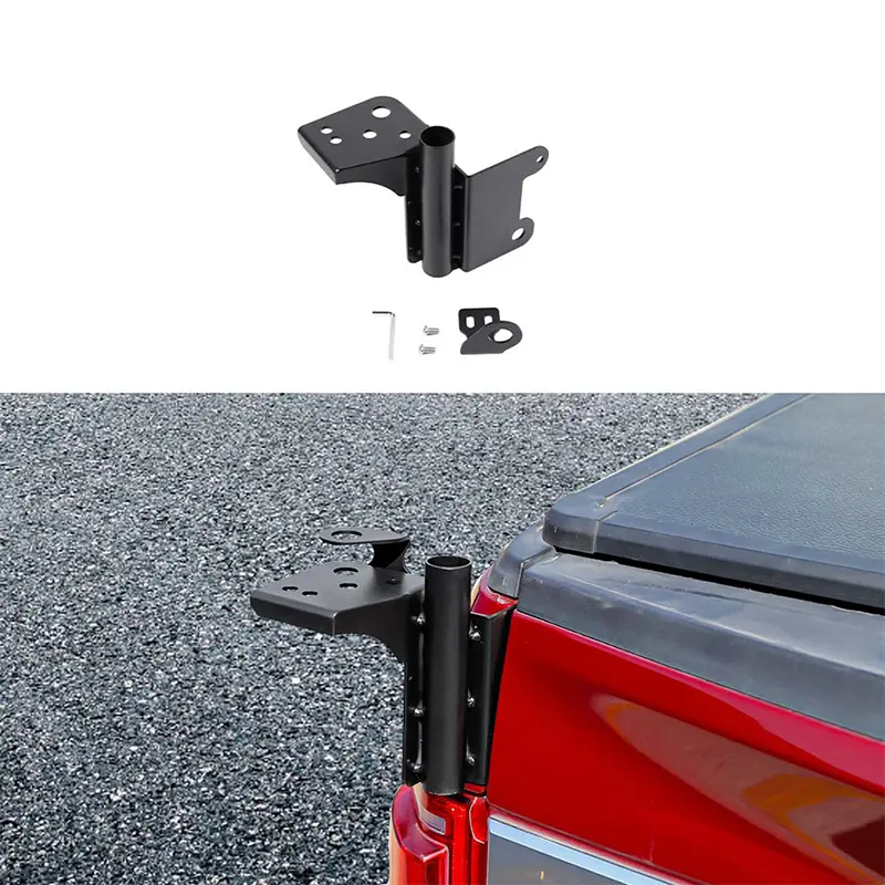 Iron Flagpole Mount Bracket Stand, Tailgate Antenna Holder for Ford F150 2015+ Automotive Exterior Chrome Trim Accessories