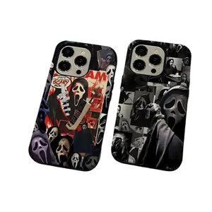 Ghostface Horror Scream Art Pattern Phone Cases For iPhone 17 16 15 14 13 12 11 Promax Pro Air Plus Film Shockproof Protective Cover Protection