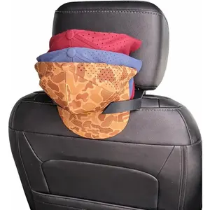 CabCap Headrest Hat Holder for Trucks and Cars - Patent Pending - Universal Baseball Cap Rack, Mounts Behind Seat Headrest, Holds Up to 5 Hats, No Tools Required, Made in USA