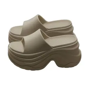 8cm Platform Wedge Slides for Women - Cloud Soft No-Squeak EVA Slippers
